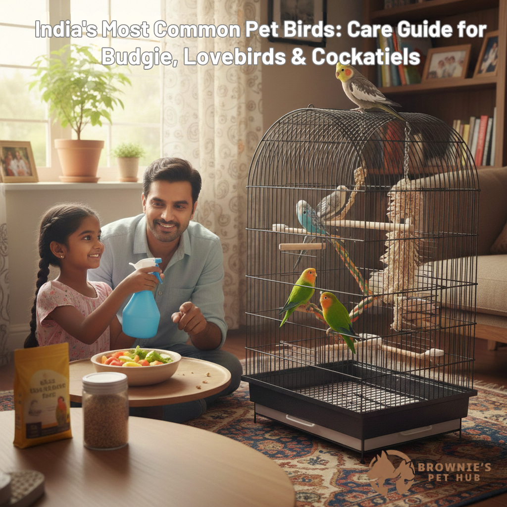 India’s Most Common Pet Birds: Budgie, Lovebird & Cockatiel Care Guide